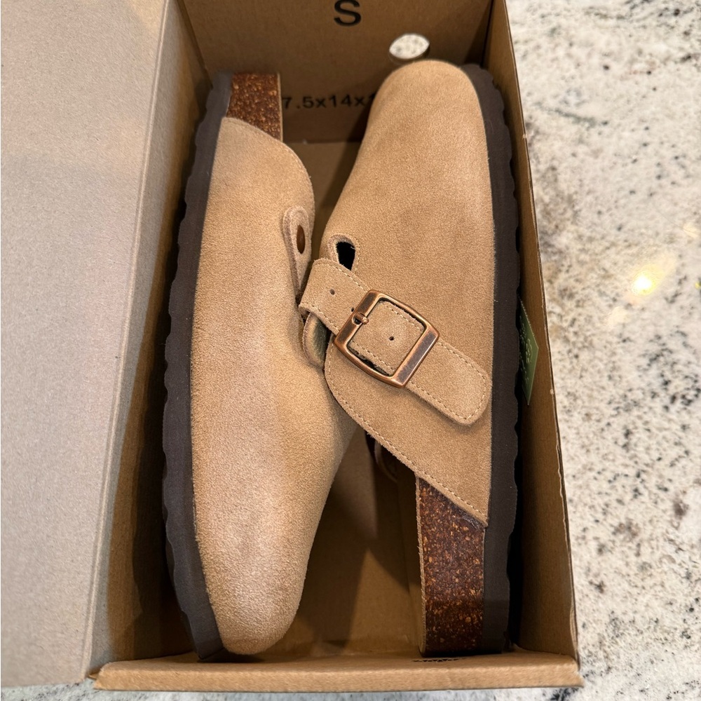 Woman’s Tan Suede Slip-On Shoes